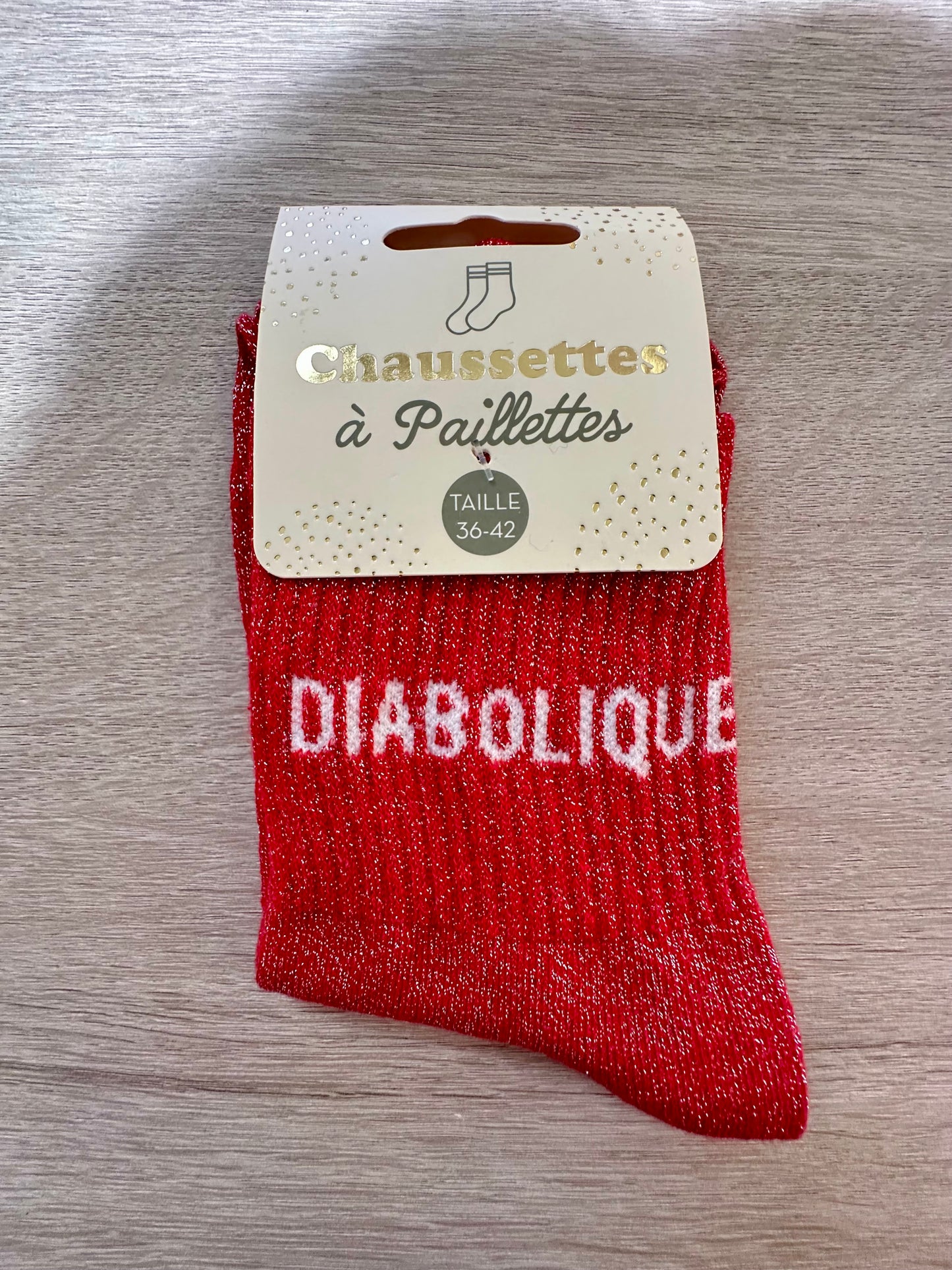 Chaussettes à pailletttes DIABOLIQUE