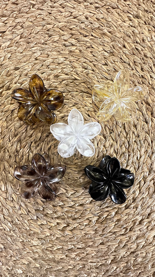 Pince à cheveux fleur (taille L)
