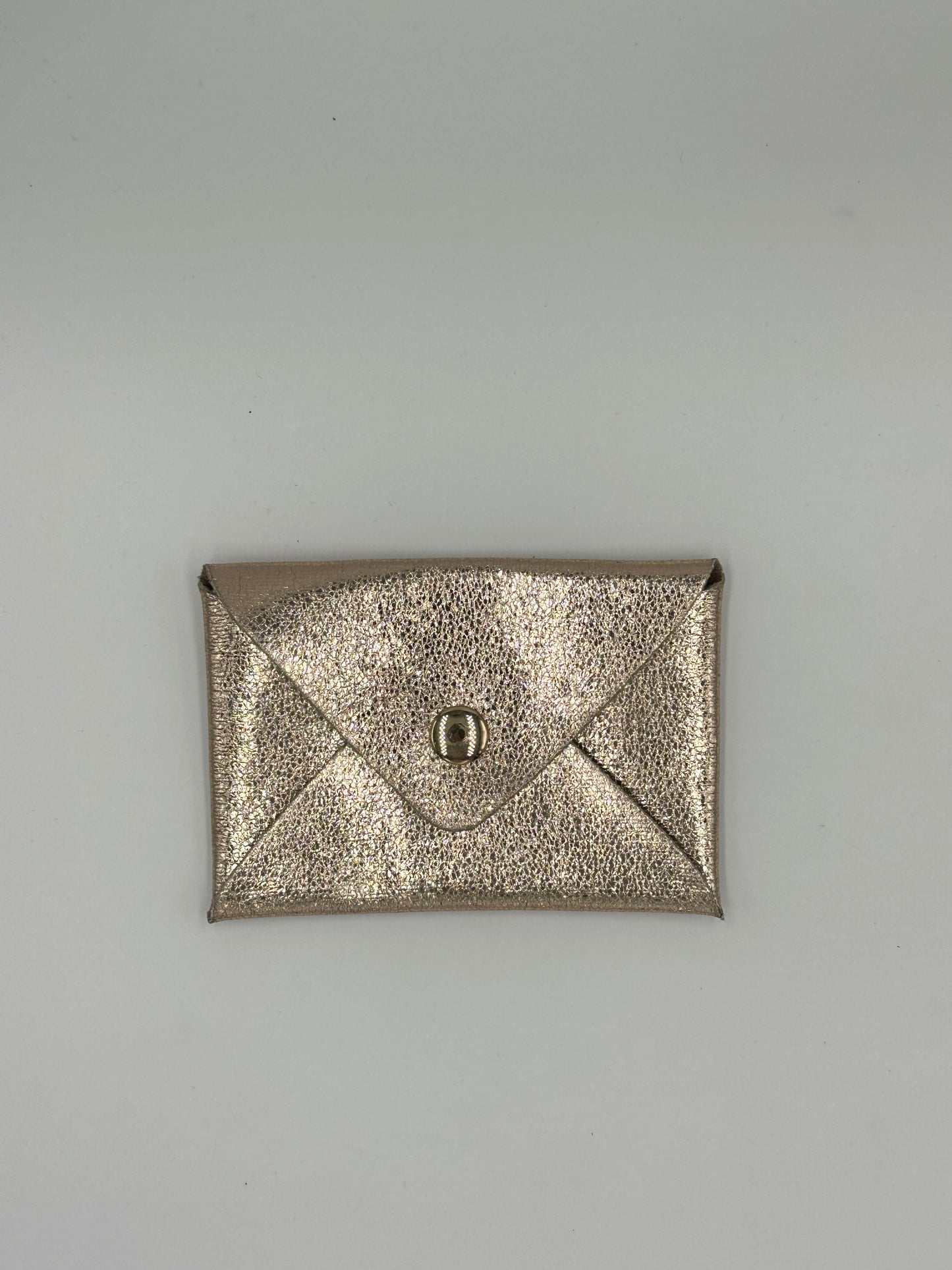 Porte carte en cuir pailleté