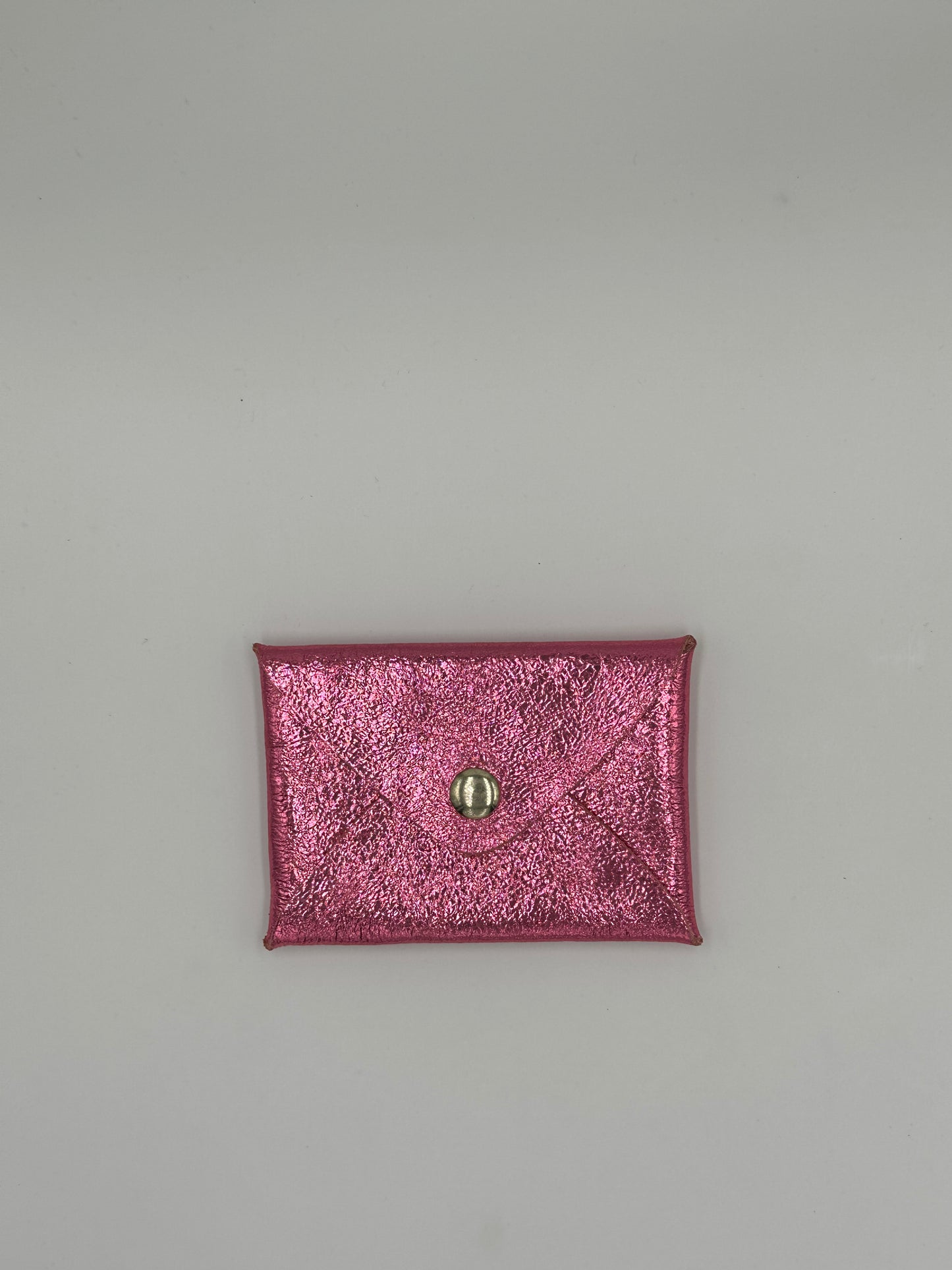 Porte carte en cuir pailleté